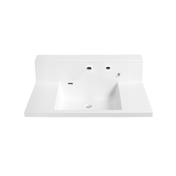 洗面台カウンター VA202-DH W600～900mmまで指定可能 壁付シングルシャワー ホワイト