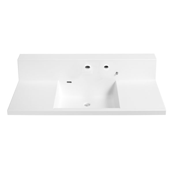 洗面台カウンター VA202-DH W901～1200mmまで指定可能 壁付シングルシャワー ホワイト